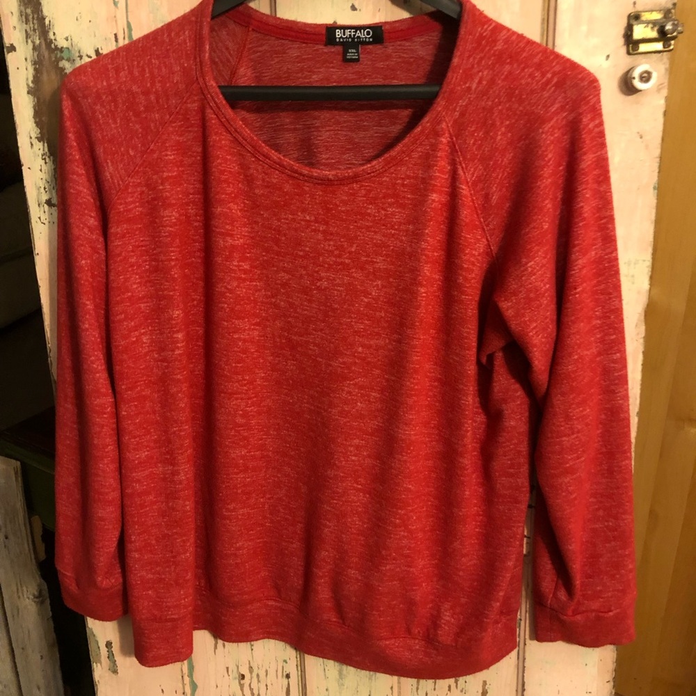 Buffalo David Bitton Vibrant Red Crew Neck Sweater